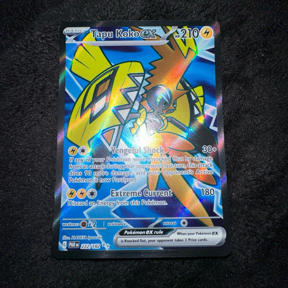 Tapu Koko ex 222/182 Ultra Rare Paradox Rift